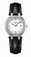 Longines Primaluna Quartz White Dial Date Diamond Bezel Black Leather Watch# L8.112.0.16.2 (Women Watch)