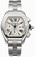 Cartier Calibre 8510 Automatic Polished Stainless Steel Silver Sunray Chronograph With Roman Numerals And Magnifieid Date At 3 Dial Brushed And Polished Stainless Steel And Interchangeable Black Toile De Voile Band Watch #W62019X6 (Men Watch)