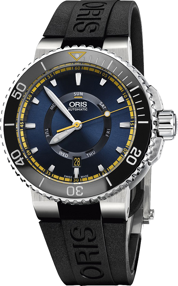 Oris Aquis Great Barrier Reef Limited Edition II Black Rubber Watch# 0173576734185-SetRS (Men Watch)