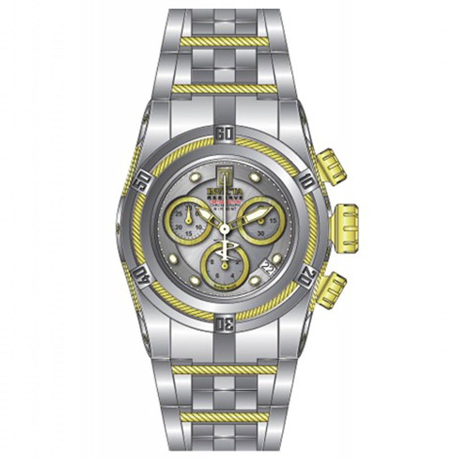 Invicta Silver Dial Fixed Stainless Steel With Gold-tone Cable Wire Tr Band Watch #14609 (Women Watch)