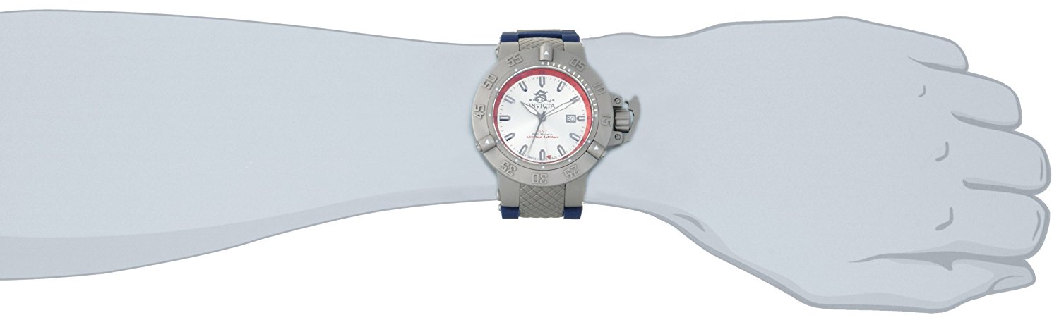Invicta Subaqua GMT Date Blue Polyurethane Limited Edition Watch # 1585 (Men Watch)