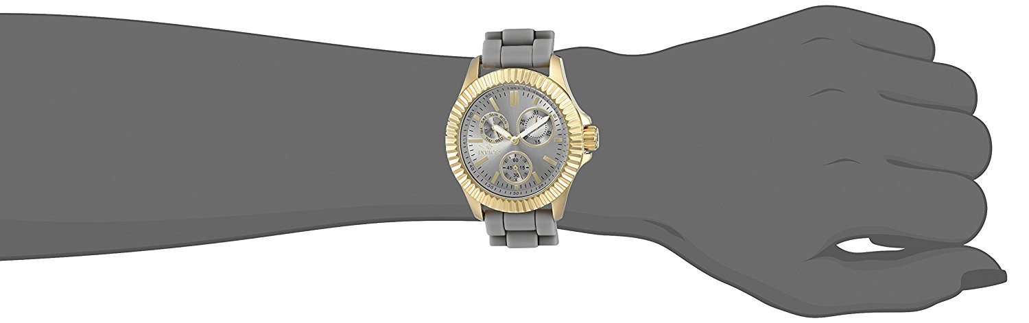 Invicta Grey Dial Silicone Watch #22100 (Women Watch)