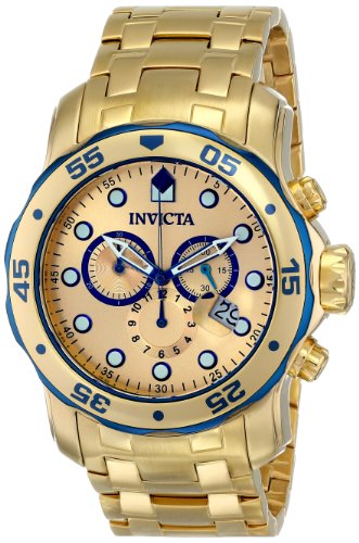 Invicta Swiss Quartz Gold Watch #80069 (Men Watch)