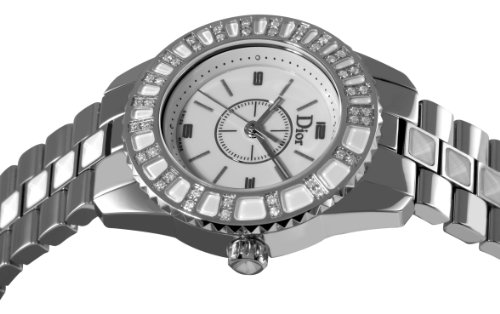 Christian Dior Quartz Diamonds Set Bezel Watch #CD112113M001 (Women Watch)