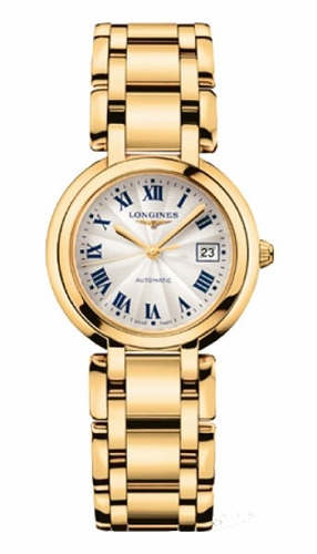 Longines Automatic 18kt Gold White Dial 18kt Gold Band Watch #L8.113.6.78.6 (Women Watch)