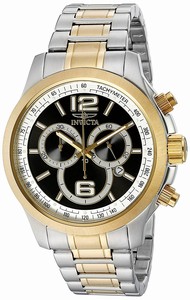 Invicta Black Dial Stainless Steel Band Watch #0080 (Men Watch)