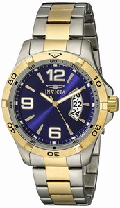 Invicta Blue Dial Stainless Steel Band Watch #0087 (Men Watch)