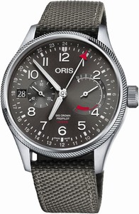 Oris Big Crown ProPilot Calibre 114 Grey Textile Strap Watch# 0111477464063-Set52217FC (Men Watch)