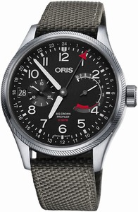 Oris Big Crown ProPilot Calibre 114 Grey Textile Strap Watch# 0111477464164-Set52217FC (Men Watch)