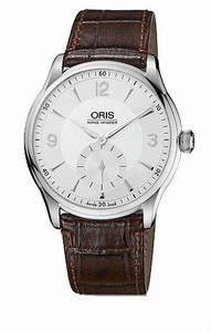 Oris Artelier Hand Winding Small Second 42 hrs Power Reserve Dark Brown Leather Watch #0139675804051-0752105 (Men Watch)