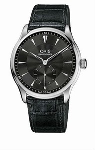 Oris Artelier Hand Winding Small Second 42 hrs Power Reserve Black Leather Watch #0139675804054-0752106 (Men Watch)