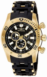 Invicta Black Dial Luminescent Hands^stop Watch Watch #0140 (Men Watch)