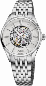 Oris Artelier Automatic Skeleton Dial Stainless Steel Watch# 0156077244051-0781779 (Women Watch)