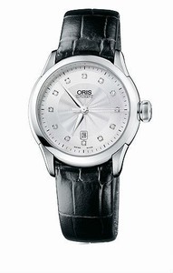 Oris Artelier Date Automatic 38 hrs Power Reserve Black Leather Watch #0156176044041-0751671FC (Women Watch)