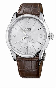 Oris Artelier Small Second Date Automatic Stainless Steel Crown 42 hrs Power Reserve Dark Brown Leather Watch #0162375824071-0752170FC (Men Watch)