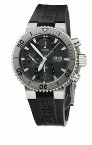 Oris Aquis Titan Automatic 48 hrs Power Reserve Black Rubber Watch #0167476557253-0742634TEB (Men Watch)