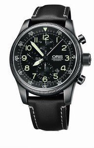 Oris Big Crown Timer Chronograph Automatic Stainless Steel Screw-in Security Crown and Pushers, Grey PVD Plated 48 hrs Power Reserve Watch #0167576484234-0752377 (Men Watch)