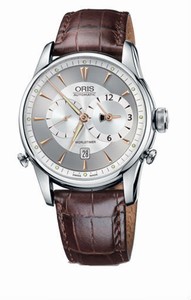 Oris Artelier Worldtimer Automatic 38 hrs Power Reserve Dark Brown Leather Watch #0169075814051-0752248 (Men Watch)