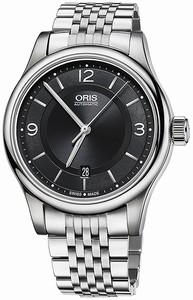 Oris Automatic Black Dial Date Stainless Steel Watch# 0173375944034-0782010 (Men Watch)