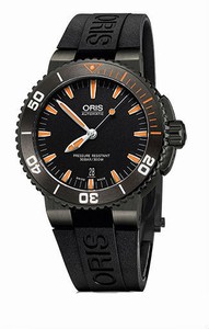 Oris Aquis Date Automatic Stainless Steel Screw-in Security Crown 38 hrs Power Reserve Black Rubber Watch #0173376534259-0742634GEB (Men Watch)