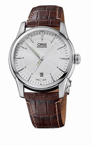 Oris Artelier Date Automatic 38 hrs Power Reserve Dark Brown Leather Watch #0173376704051-0752170FC (Men Watch)