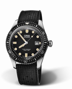 Oris Automatic Divers Sixty-Five Date Black Rubber Watch# 0173377204054-0742118 (Men Watch)