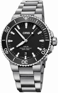 Oris Aquis Automatic Date Stainless Steel Watch# 0173377304124-0782405EB (Men Watch)