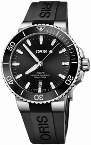 Oris Aquis Automatic Date Black Rubber Watch# 0173377304134-0742464EB (Men Watch)
