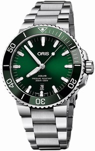 Oris Aquis Automatic Date Stainless Steel Watch# 0173377304157-0782405PEB (Men Watch)