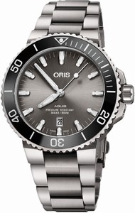 Oris Aquis Automatic Date Titanium Bracelet Watch# 0173377307153-0782415PEB (Men Watch)