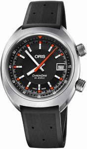 Oris Chronoris Automatic Date Black Rubber Watch# 0173377374054-0741901FC (Men Watch)