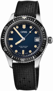 Oris Automatic Divers Sixty-Five Date Black Rubber Watch# 0173377474055-0741718 (Men Watch)