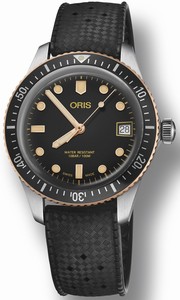 Oris Automatic Divers Sixty-Five Date Black Rubber Watch# 0173377474354-0741718 (Men Watch)