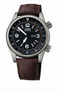 Oris Automatic Dark Brown Leather Watch #0173576724084-SetLS (Men Watch)