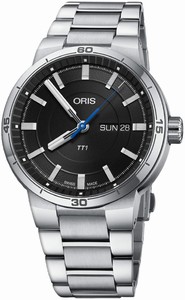 Oris TT1 Day Date Automatic Stainless Steel Watch# 0173577524154-0782408 (Men Watch)