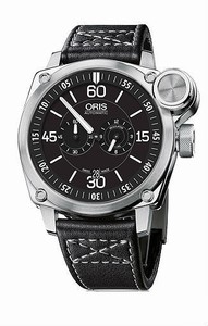 Oris BC4 Der Meisterflieger Automatic Stainless Steel Oris Quick Lock Security Crown and Vertical Crown 38 hrs Power Reserve Black Leather Watch #0174976324194-SetLS (Men Watch)