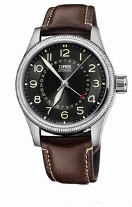Oris Big Crown Pointer Date Automatic 38 hrs Power Reserve Dark Brown Leather Watch #0175476794064-0752078FC (Men Watch)
