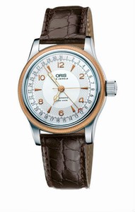 Oris Big Crown Pointer Date Automatic 38 Hrs Power Reserve Rose Gold PVD Plated Bezel Brown Leather Watch #0175476964361-0752052 (Men Watch)