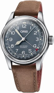 Oris Big Crown Pointer Date Brown Leather Watch# 0175477414065-0752063 (Men Watch)