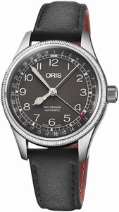 Oris Big Crown Pointer Date Automatic Black Leather Watch# 0175477494064-0751765 (Women Watch)