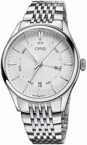 Oris Artelier Automatic Pointer Day Date Stainless Steel Watch# 0175577424051-0782179 (Men Watch)