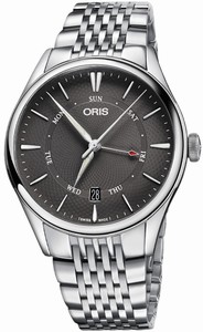Oris Artelier Automatic Pointer Day Date Stainless Steel Watch# 0175577424053-0782179 (Men Watch)