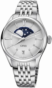 Oris Artelier Automatic Grande Lune Date Stainless Steel Watch# 0176377234051-0781879 (Women Watch)