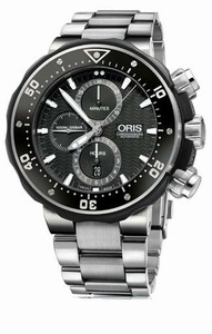 Oris Prodiver Chronograph Automatic 48 Hrs Power Reserve Date Titanium Watch #0177476837154-Set (Men Watch)