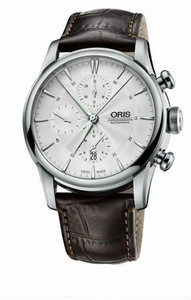Oris Artelier Chronograph Automatic Date 48 Hrs Power Reserve Dark Brown Leather Watch #0177476864051-0752370FC (Men Watch)