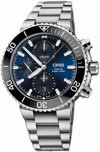 Oris Aquis Automatic Chronograph Date Stainless Steel Watch# 0177477434155-0782405PEB (Men Watch)
