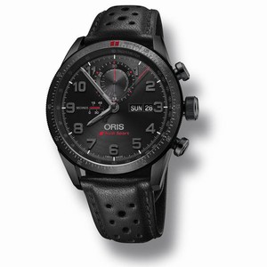 Oris Audi Sport Limited Edition II Chronograph Day Date Black Leather Watch# 0177876617784-SetLS (Men Watch)