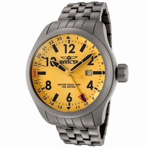 Invicta Yellow Dial Gmt Watch #0194 (Men Watch)