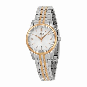 Oris Silver Automatic Watch #01-561-7650-4331-07-8-14-63 (Women Watch)