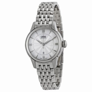 Oris Silver Automatic Watch #01-561-7687-4071-07-8-14-77 (Women Watch)
